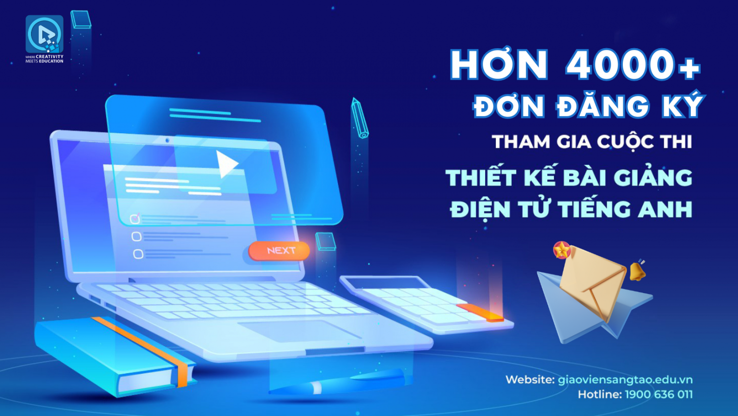 ĐÃ CÓ HƠN 4000 ĐƠN ĐĂNG KÝ DỰ THI THIẾT KẾ BÀI GIẢNG ĐIỆN TỬ TIẾNG ANH